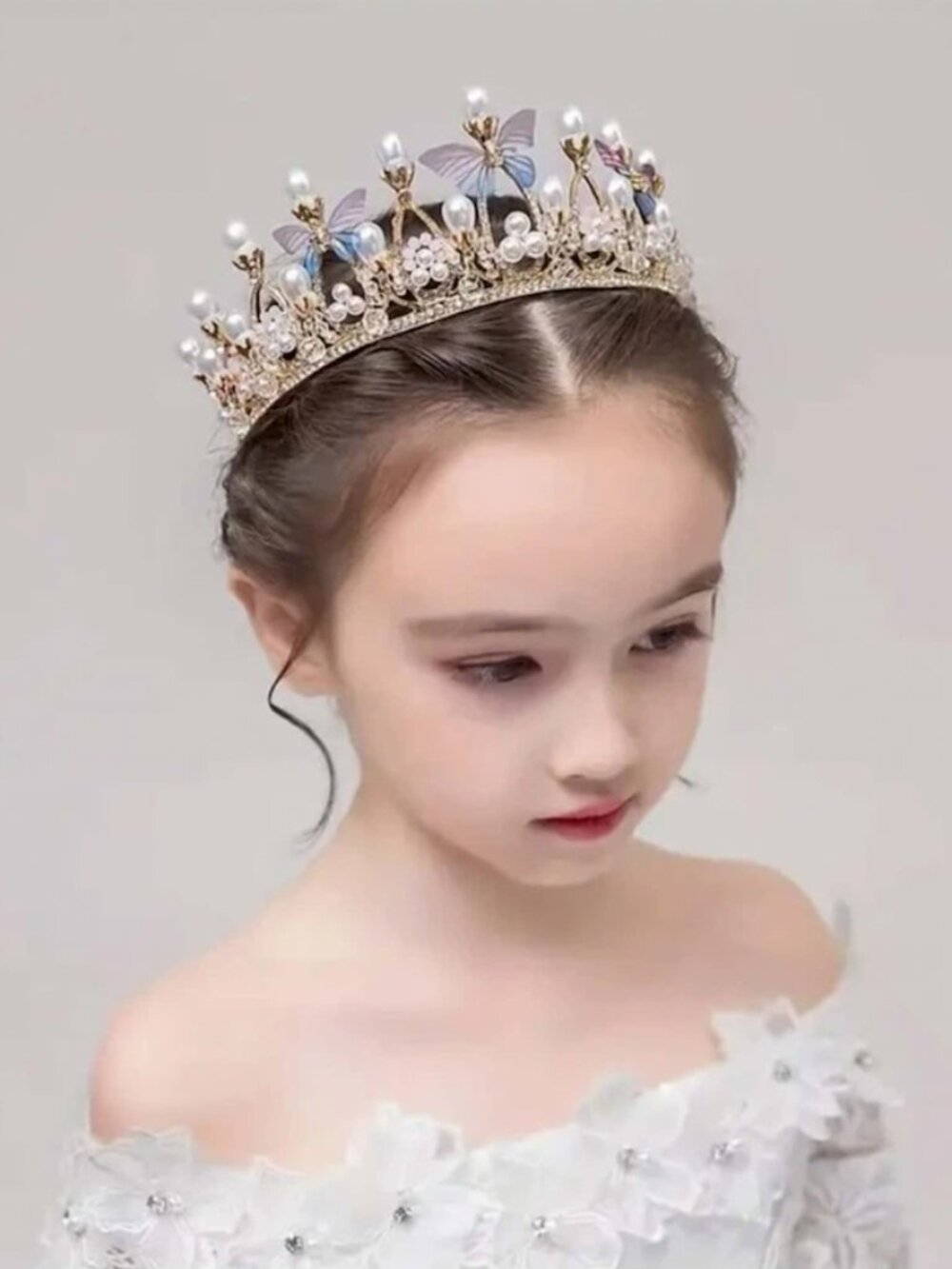Girls Princess Pearl Crown
